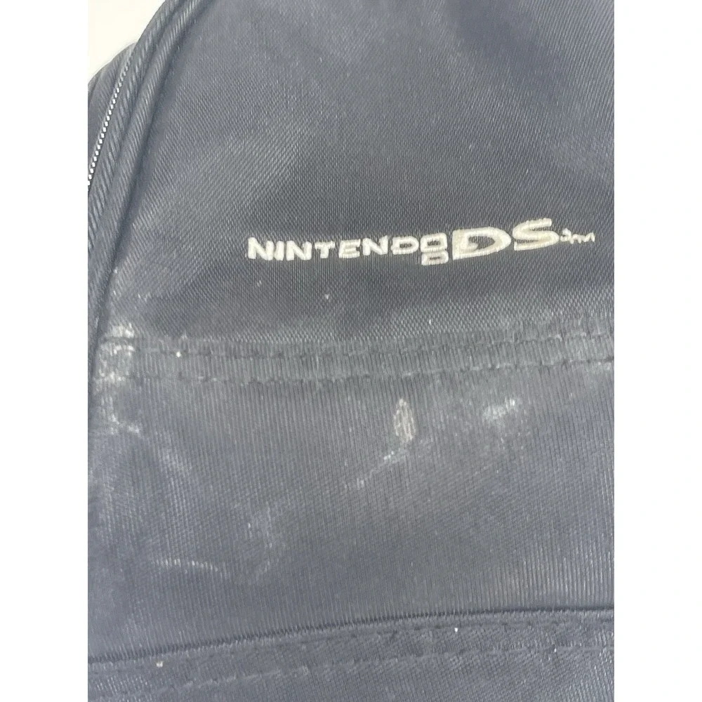 Nintendo DS Mini Soft Carrying Travel Bag Case Black Official Black  Zipper Vtg